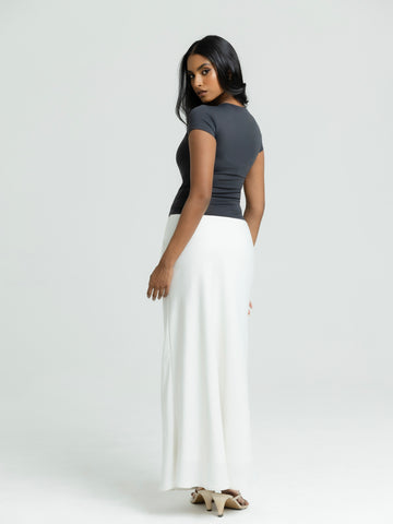 Rue High Neck Fitted Top