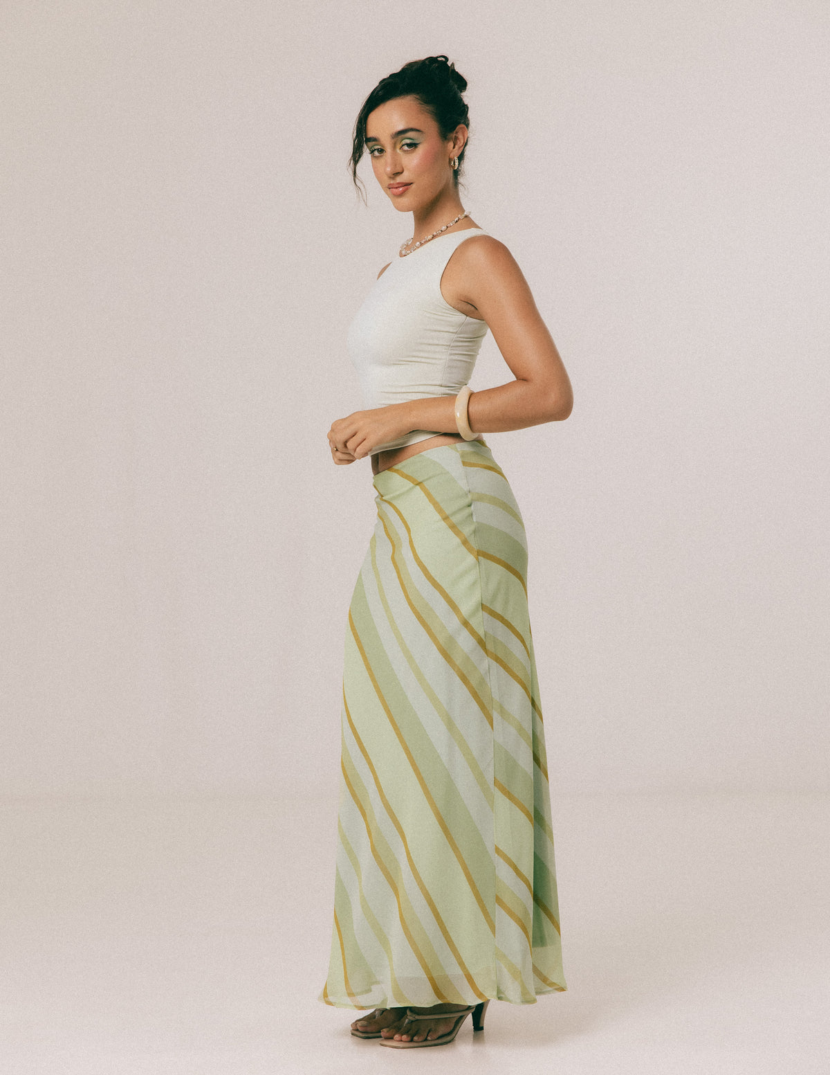 PRINTED BIAS SKIRT