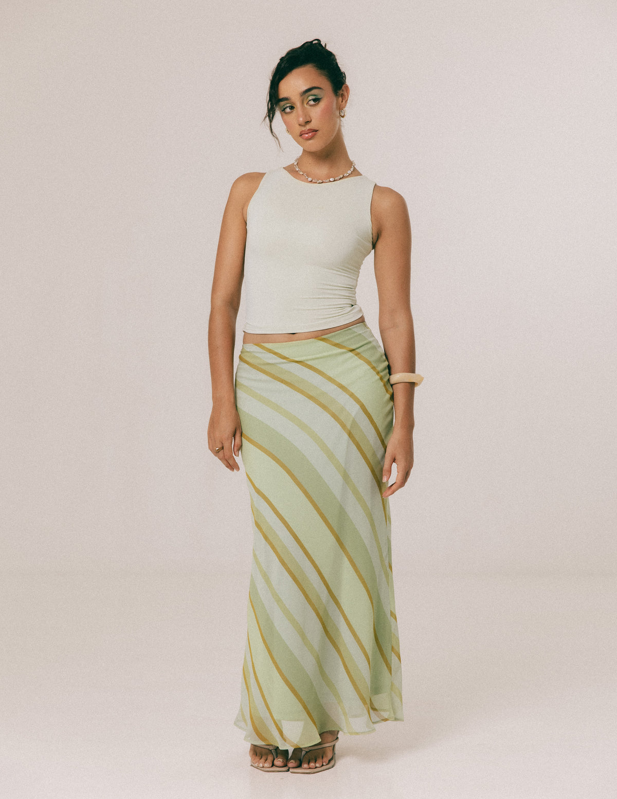 PRINTED BIAS SKIRT