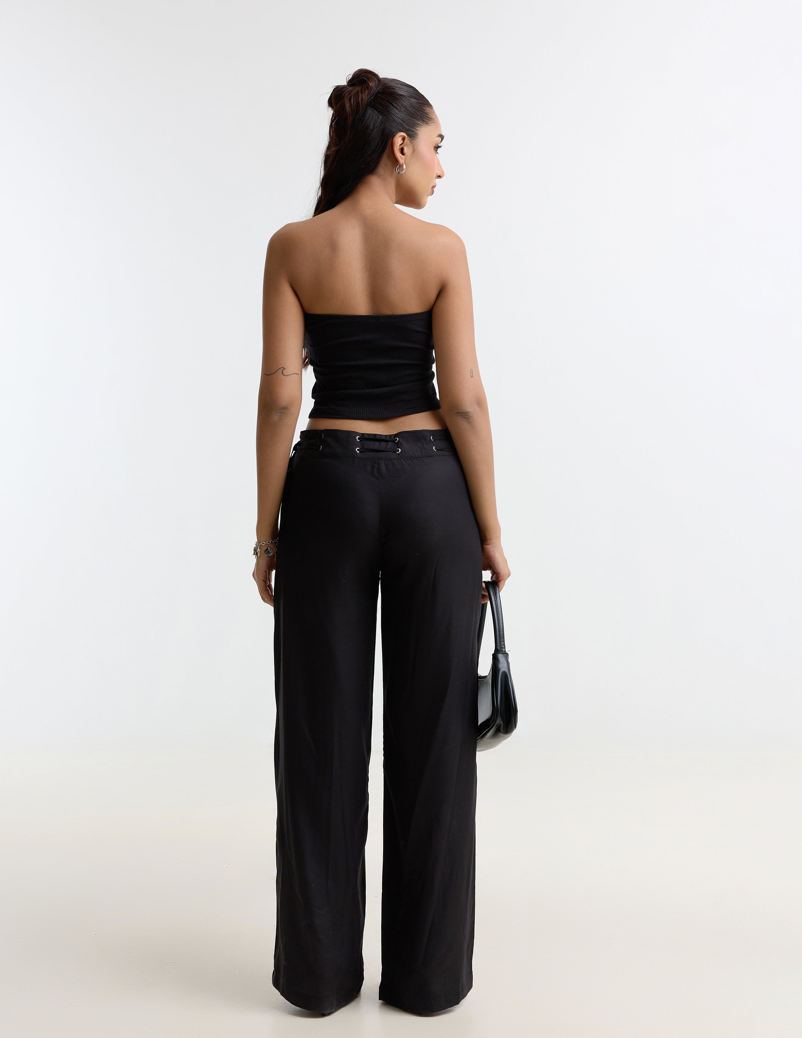 Waist Tie Up Low Waist Pant