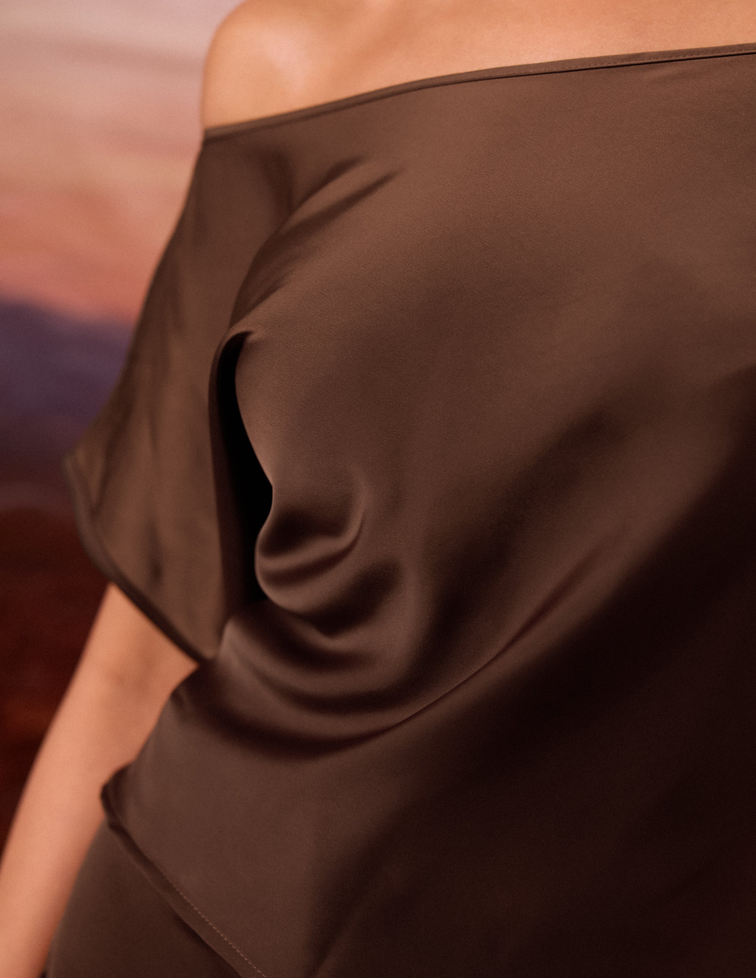 Drop Shoulder Waist Tie Up Top