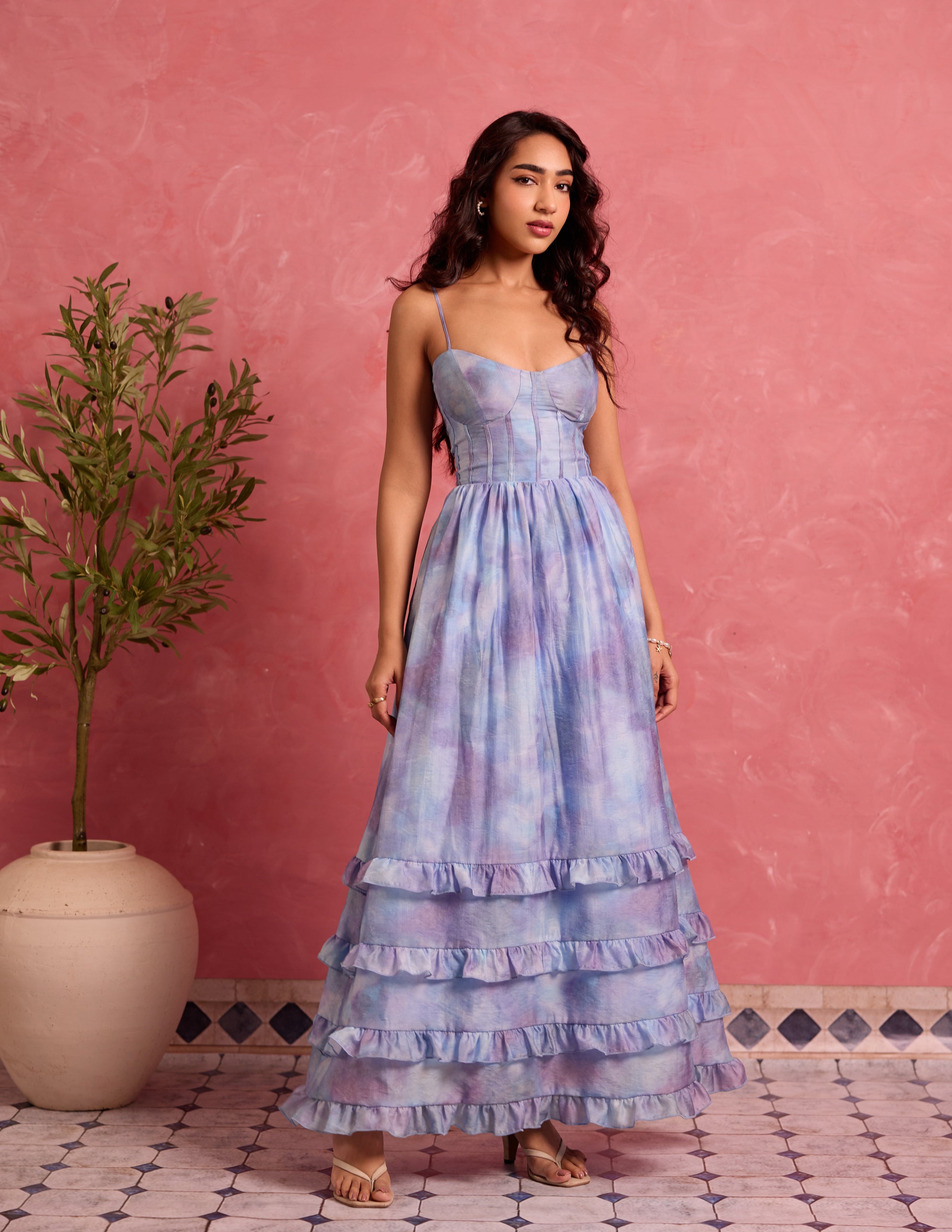 Corset Detail Maxi Dress