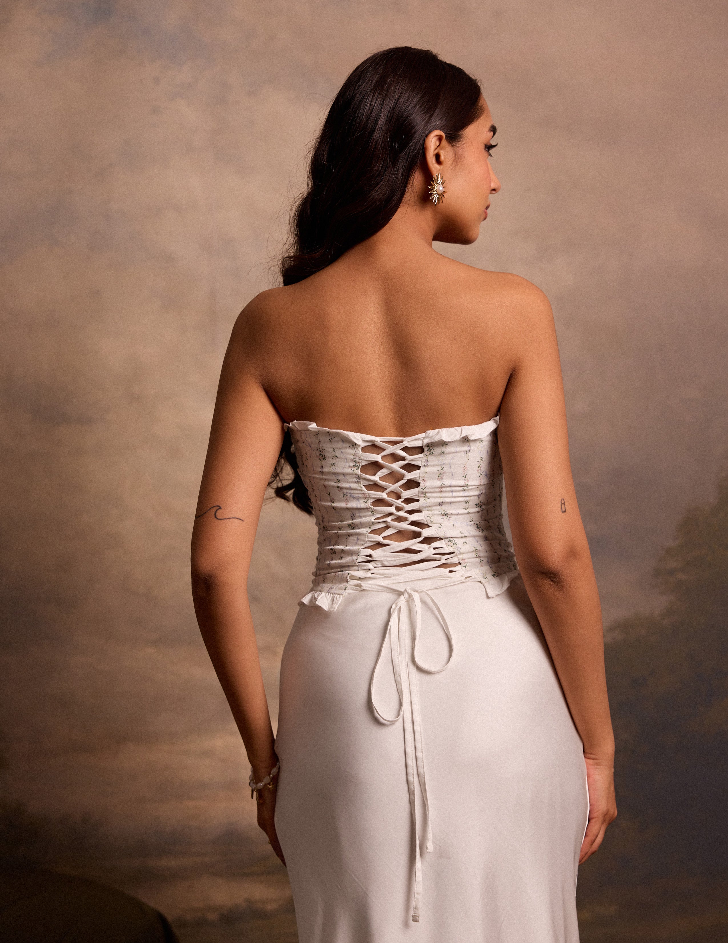 Floral Print Corset Top