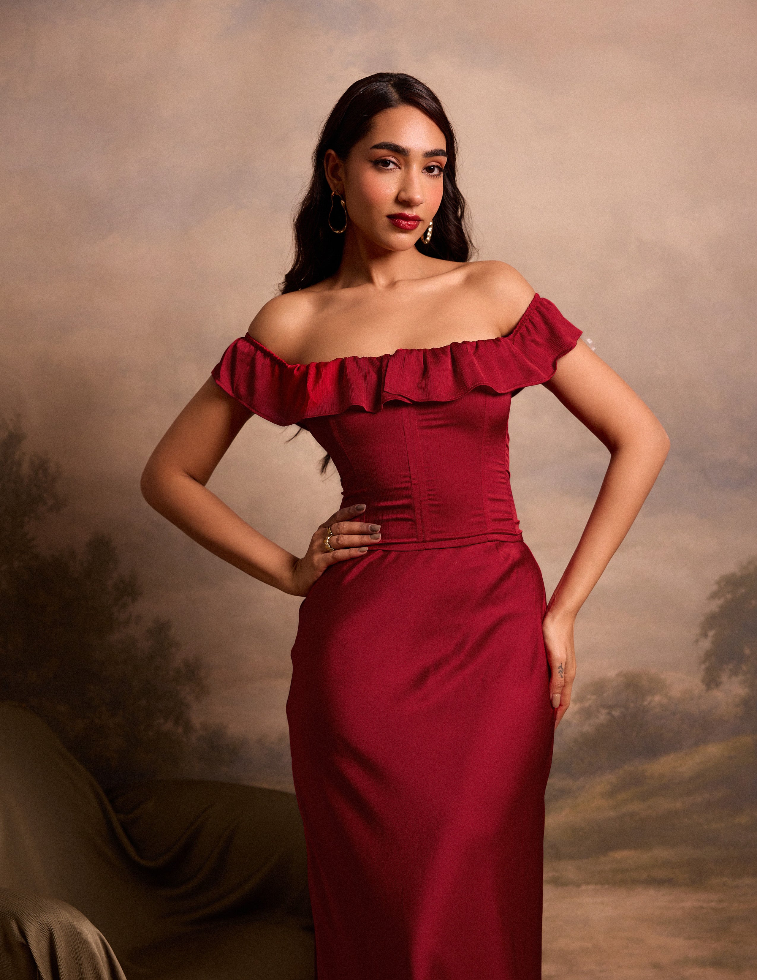 Frill Detailed Corset Top