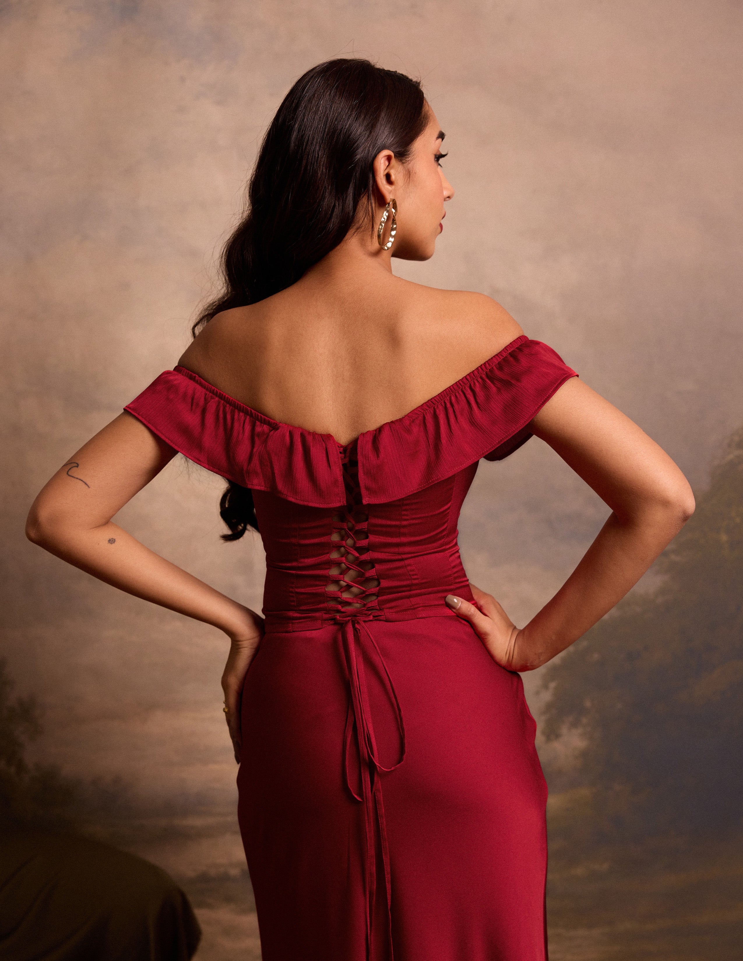 Frill Detailed Corset Top