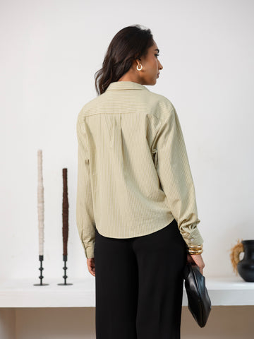 Regular Fitted Crop Shirt