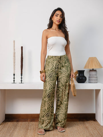 Drawstring Wide Leg Pant