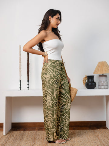 Drawstring Wide Leg Pant