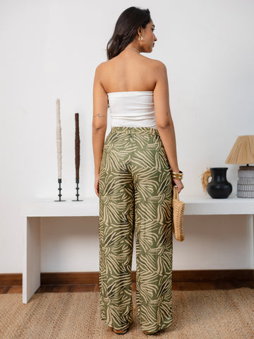 Drawstring Wide Leg Pant