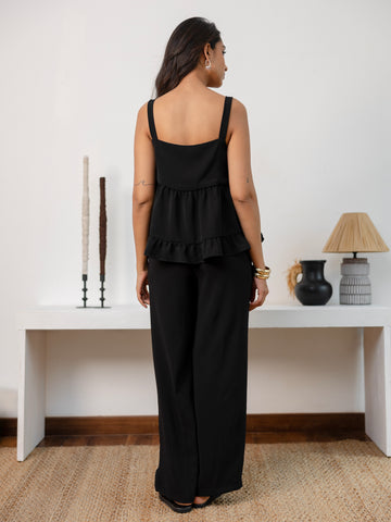 Thick Strap Peplum Top