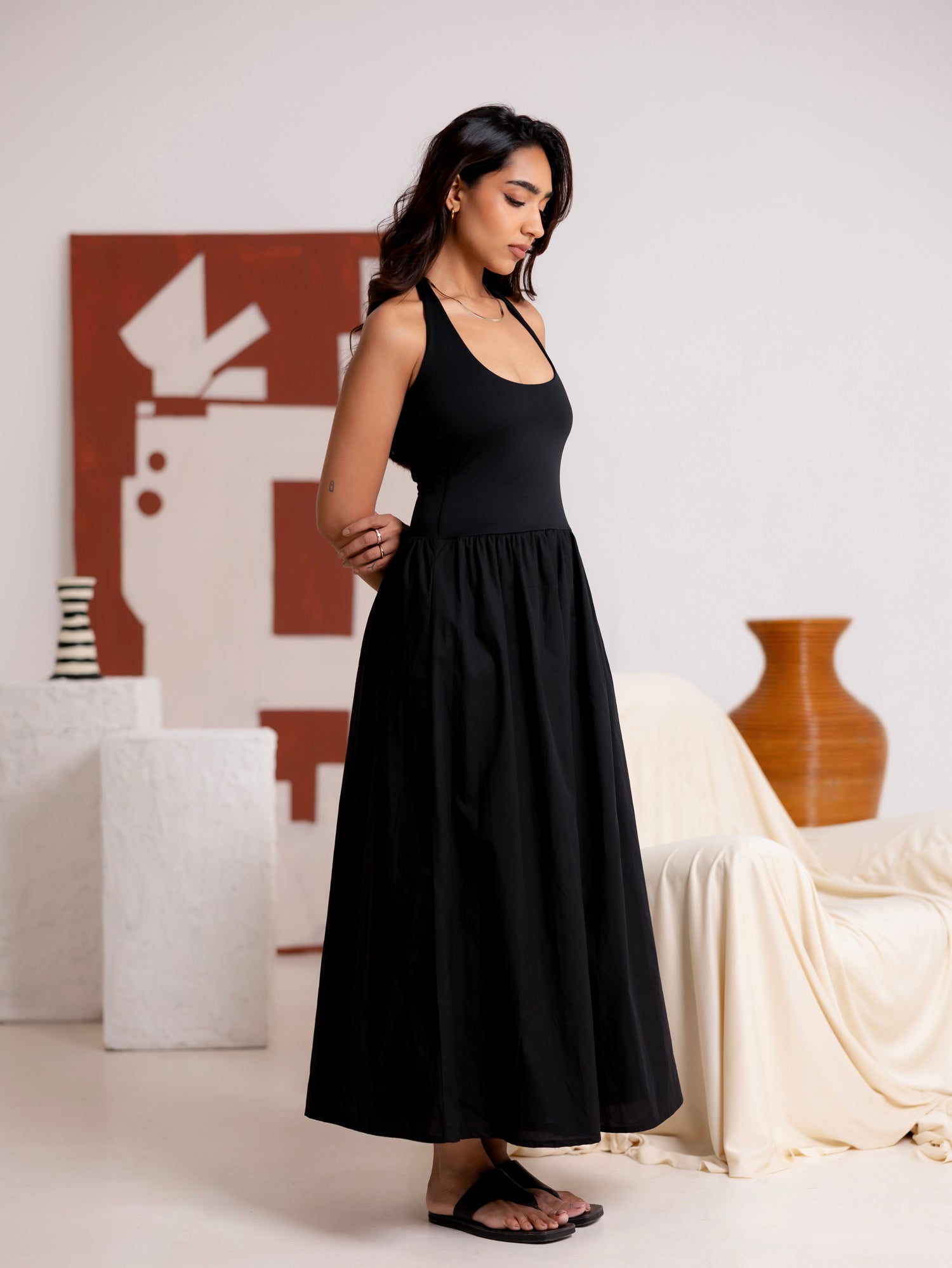 Halter Neck Maxi Dress