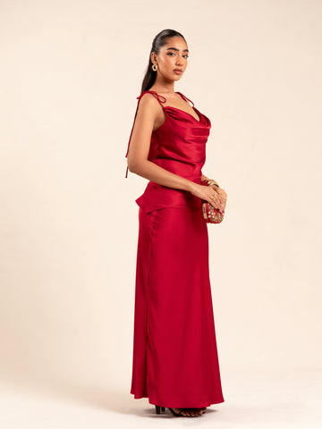 Satin Bias Maxi Skirt