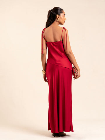Satin Bias Maxi Skirt