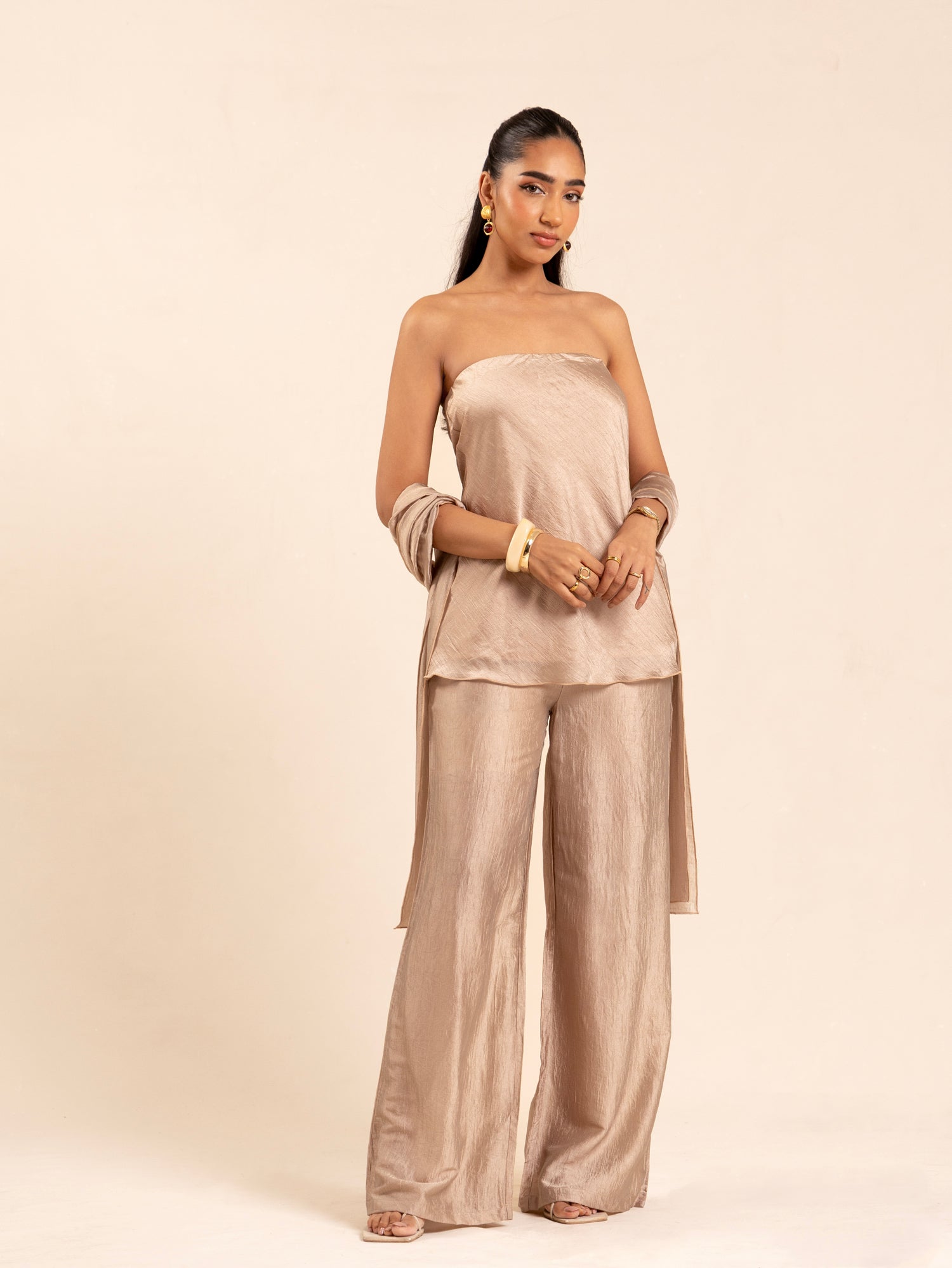 Shawl Detailed Tube Top