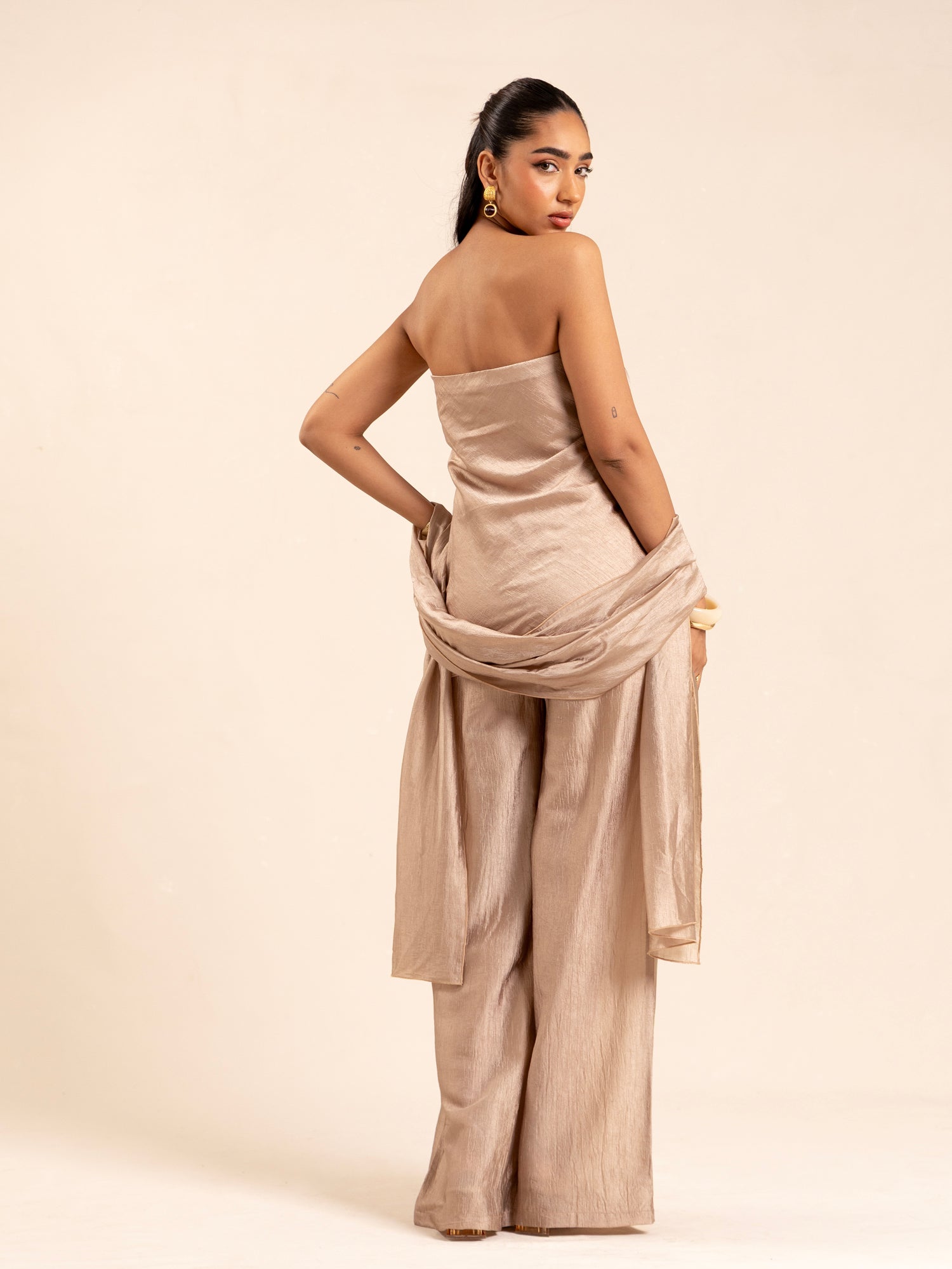 Shawl Detailed Tube Top