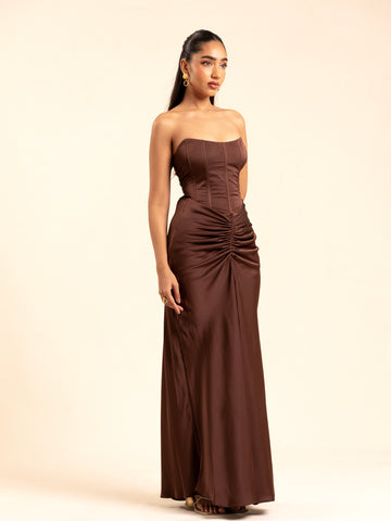 Ruched Detailed Maxi Skirt