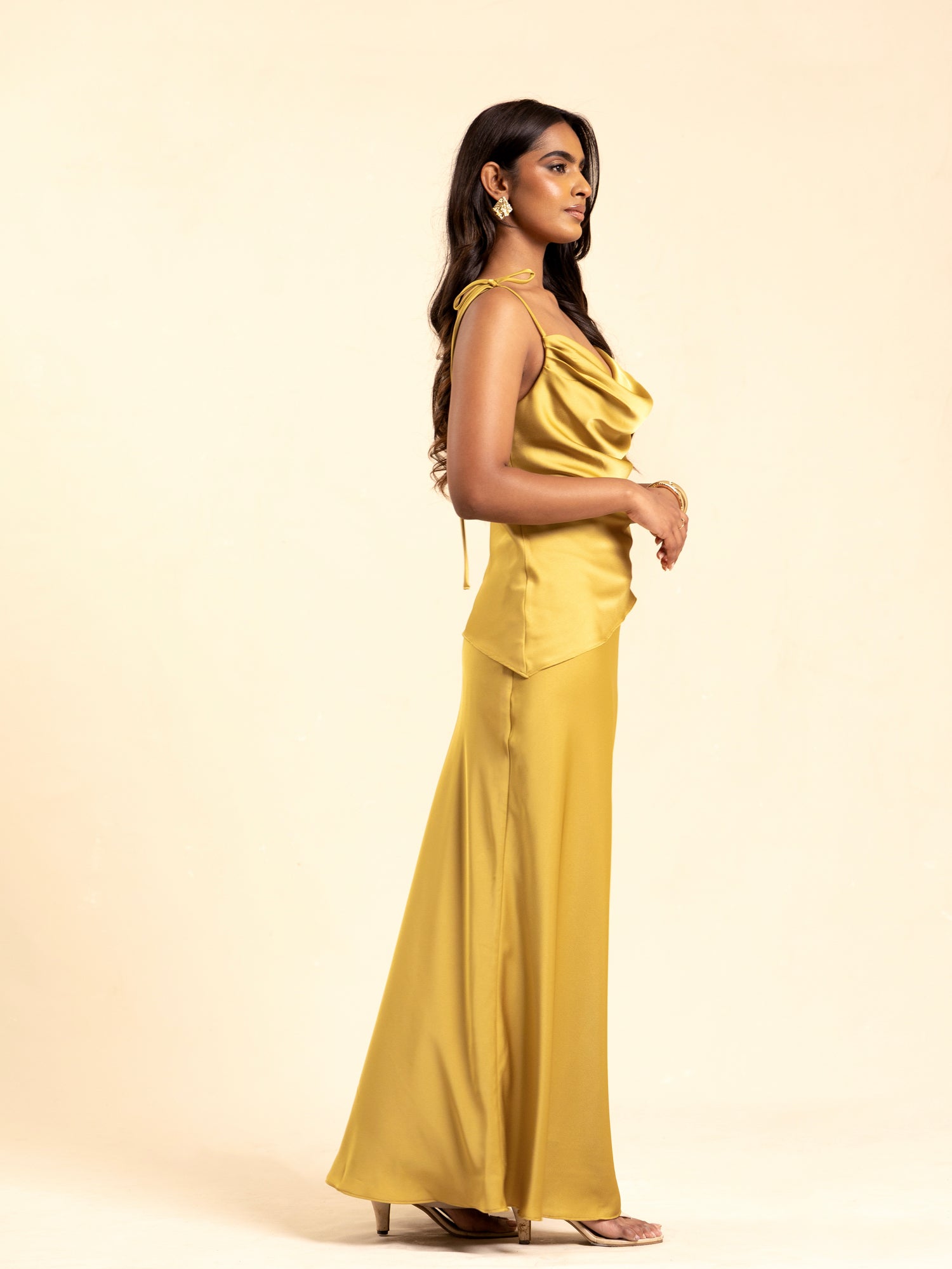 Satin Bias Maxi Skirt