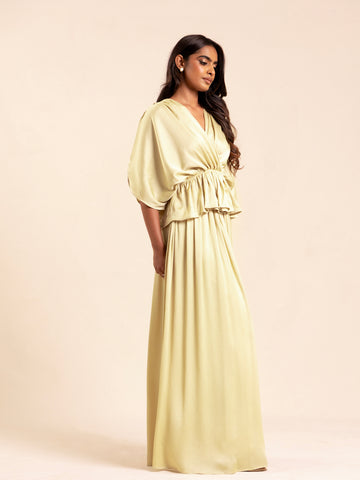Pleated Loose Fit Satin Top