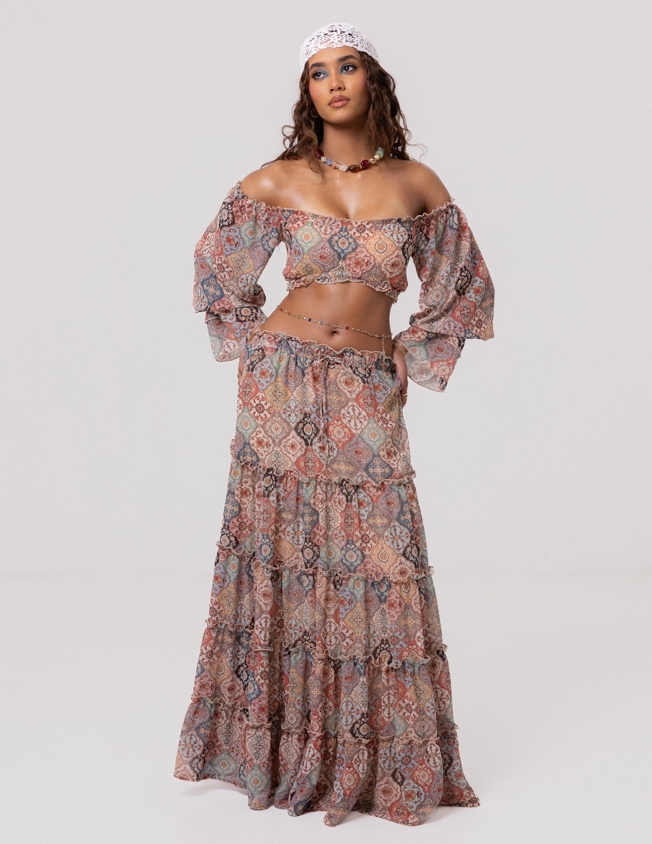 Tiered Maxi Skirt