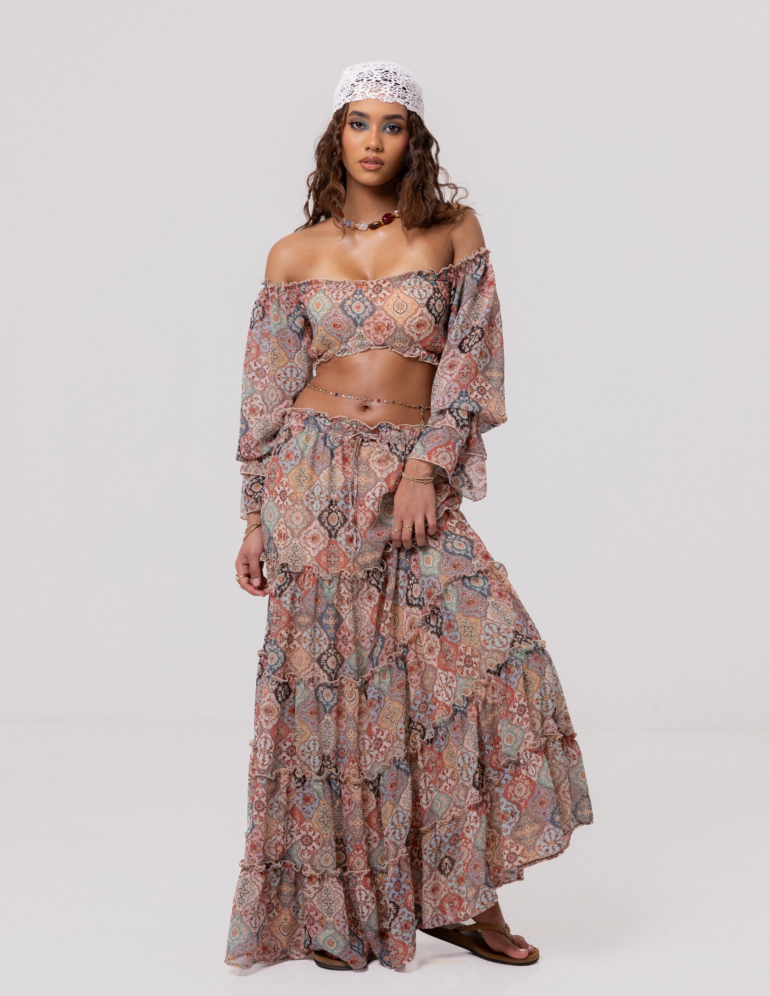 Tiered Maxi Skirt