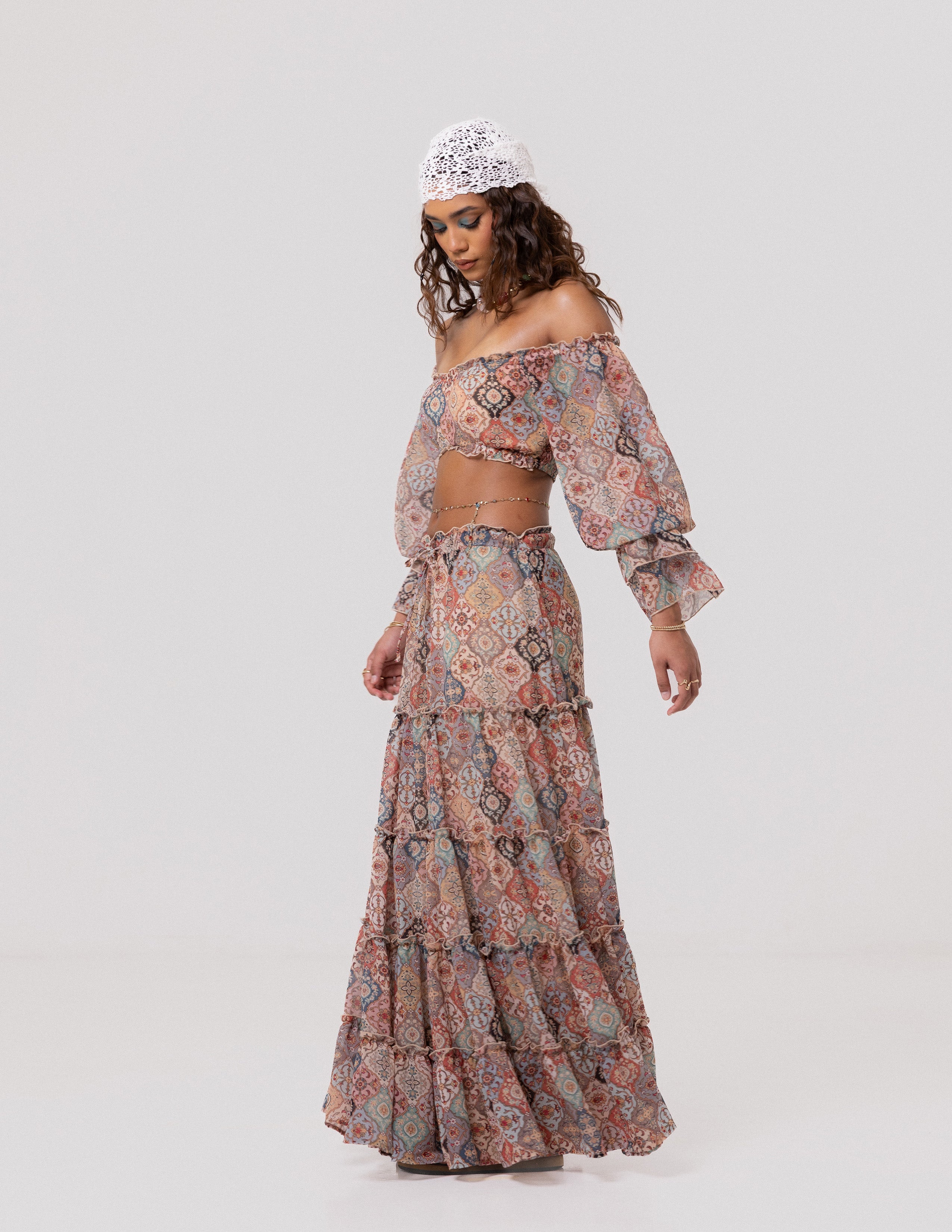 Tiered Maxi Skirt