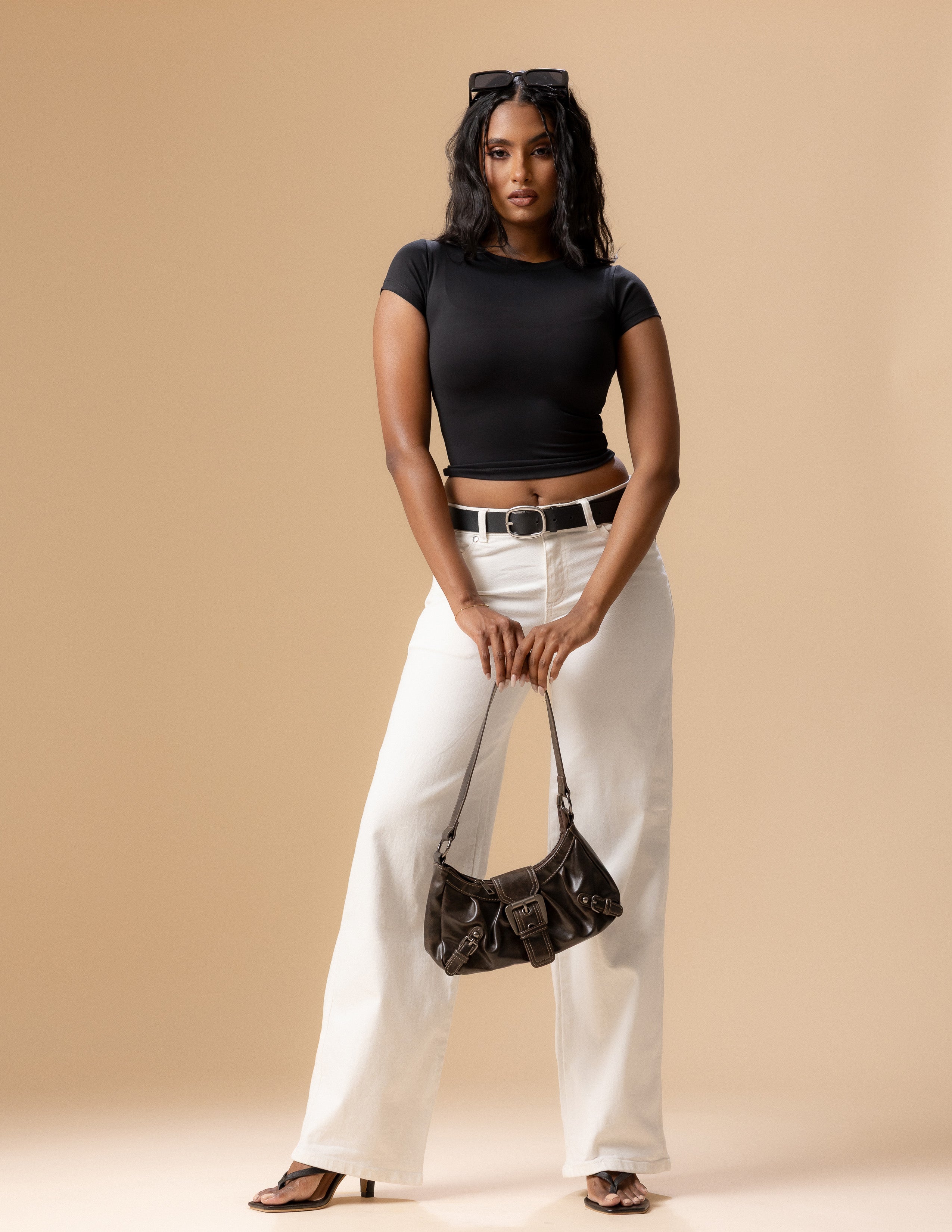 Rue High Neck Fitted Top