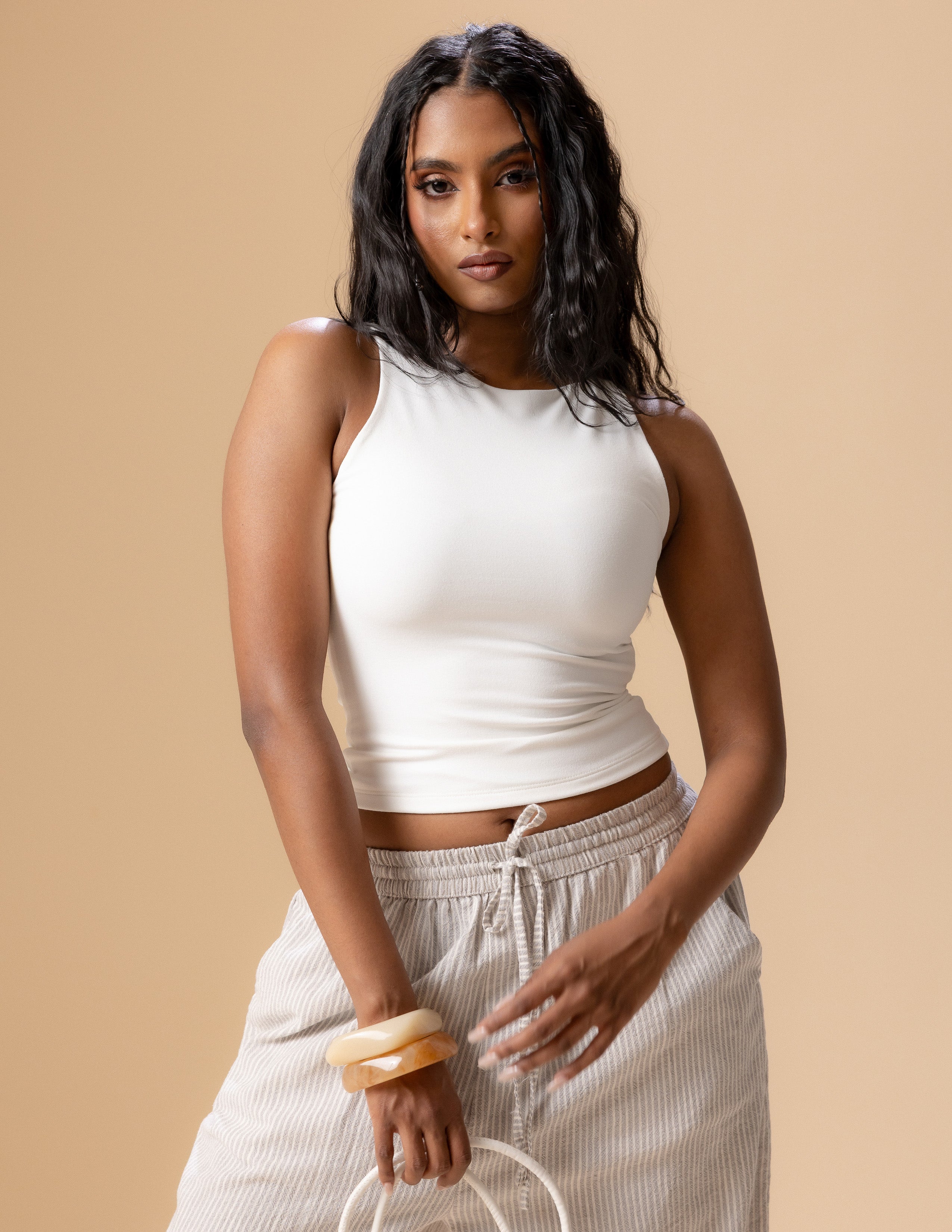 Claire Boat Neck Fitted Top