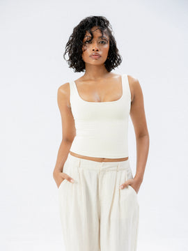 Claudia Scoop Neck Fitted Top