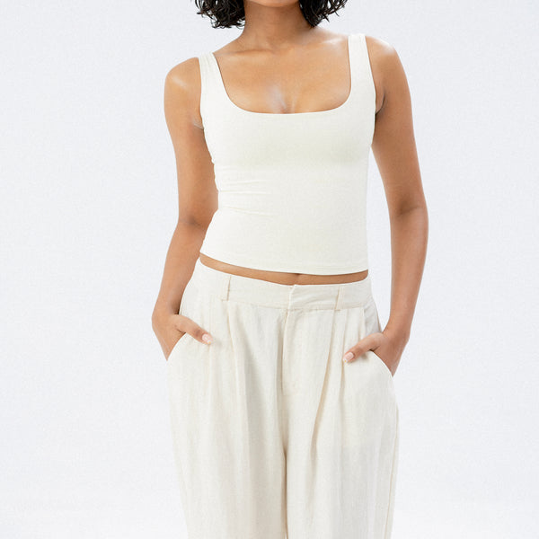 Claudia Scoop Neck Fitted Top