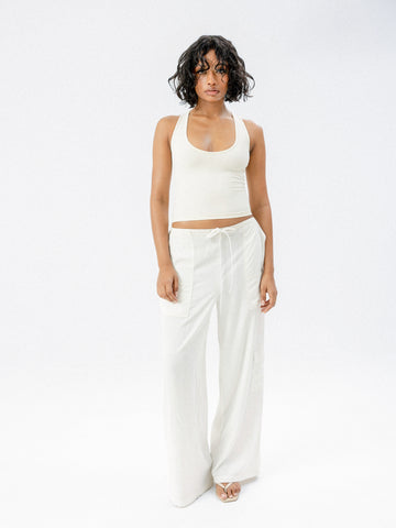 Amee Halter Deep Neck Top