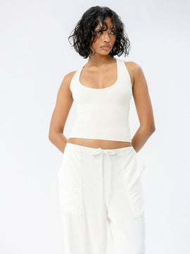 Amee Halter Deep Neck Top