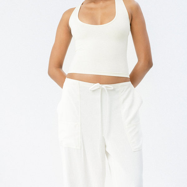 Amee Halter Deep Neck Top