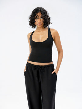 Amee Halter Deep Neck Top