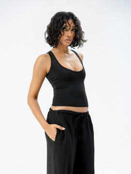 Amee Halter Deep Neck Top