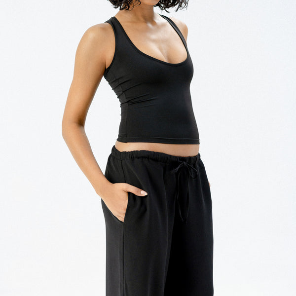 Amee Halter Deep Neck Top
