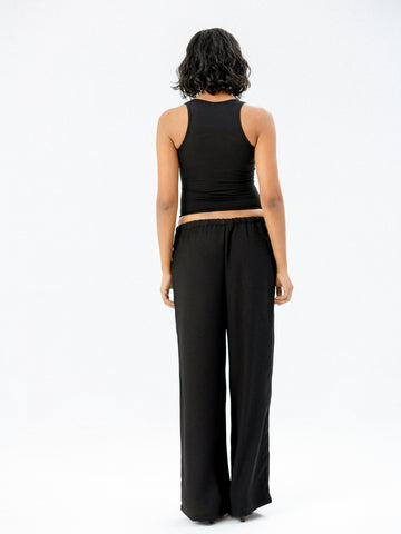 Amee Halter Deep Neck Top