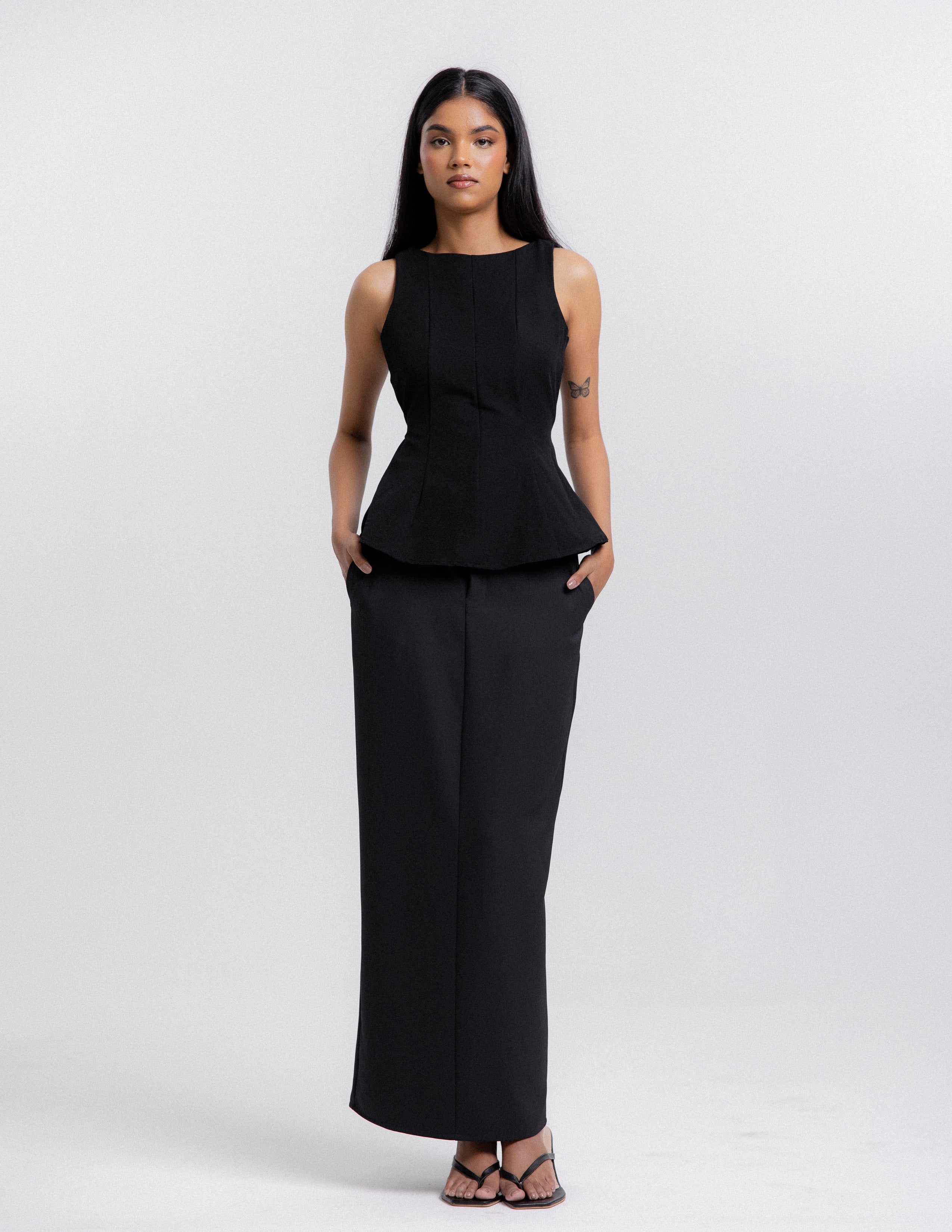 Sleeveless Peplum Top