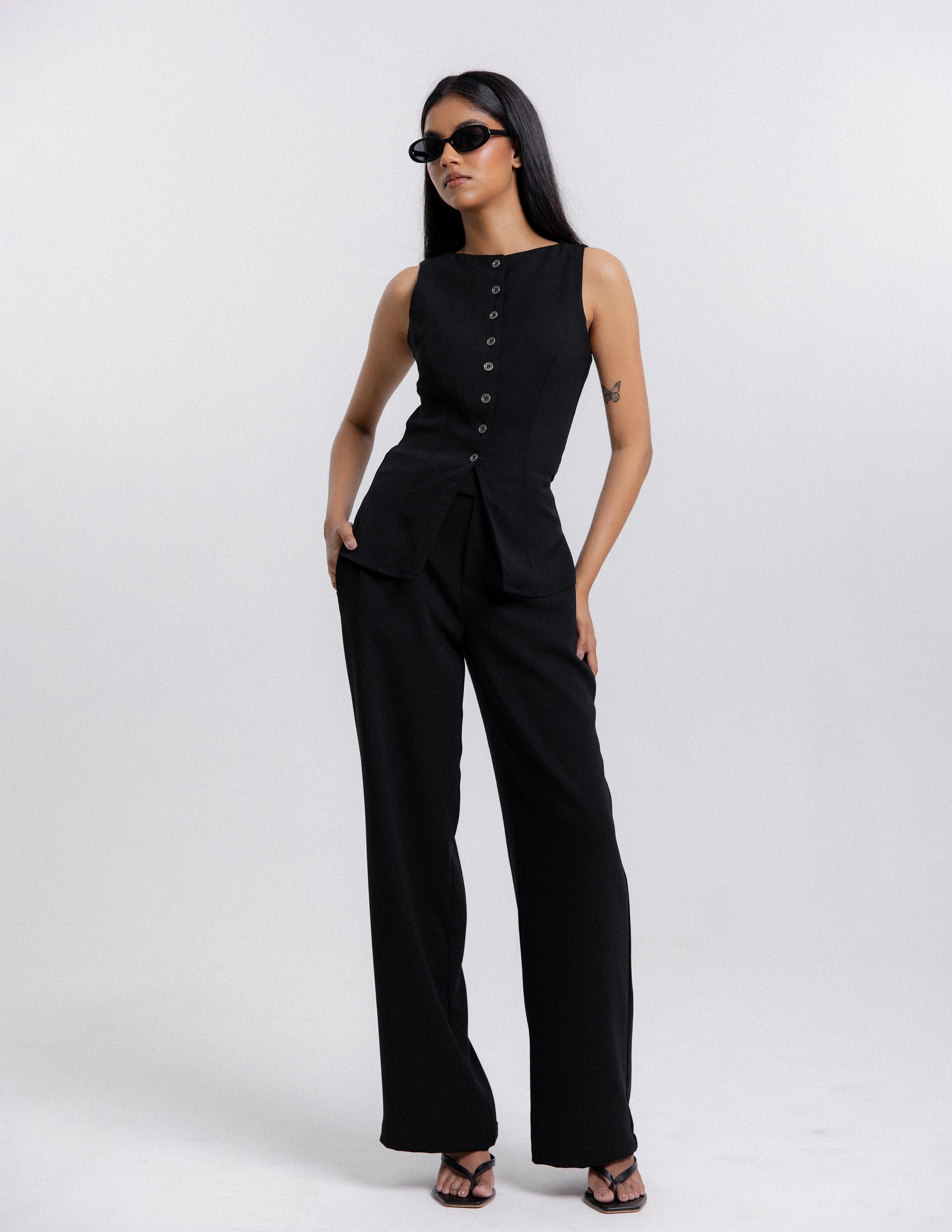 High Waist Straight Leg Pant