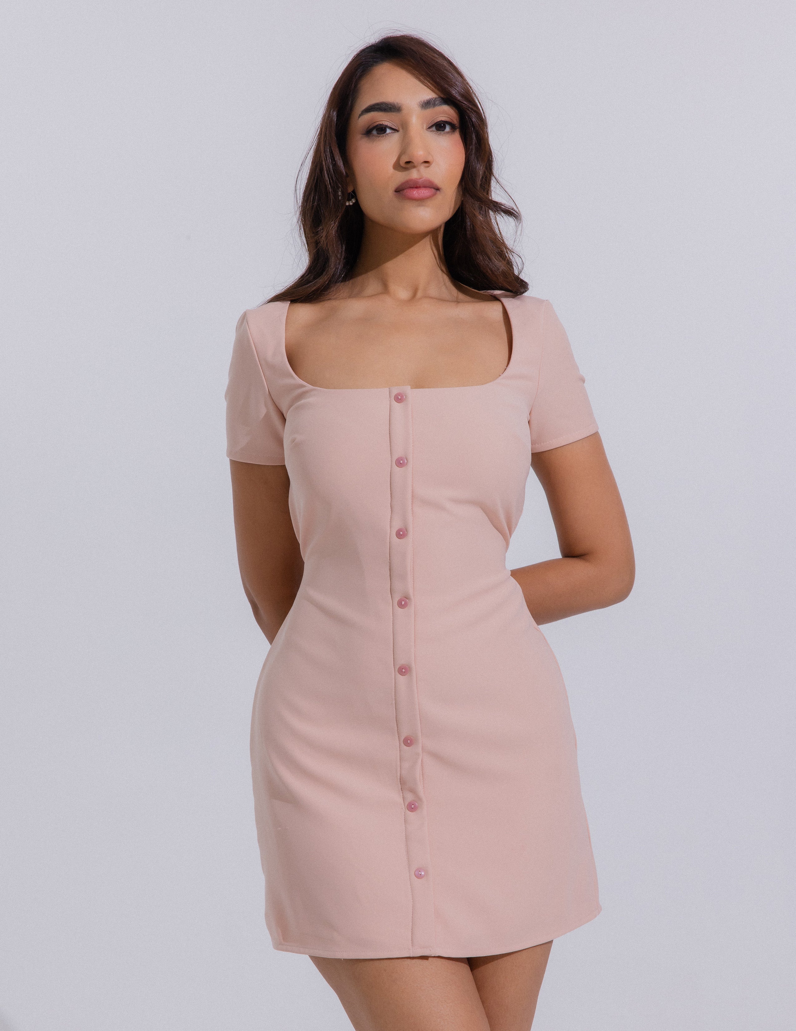 Square Neck Mini Dress