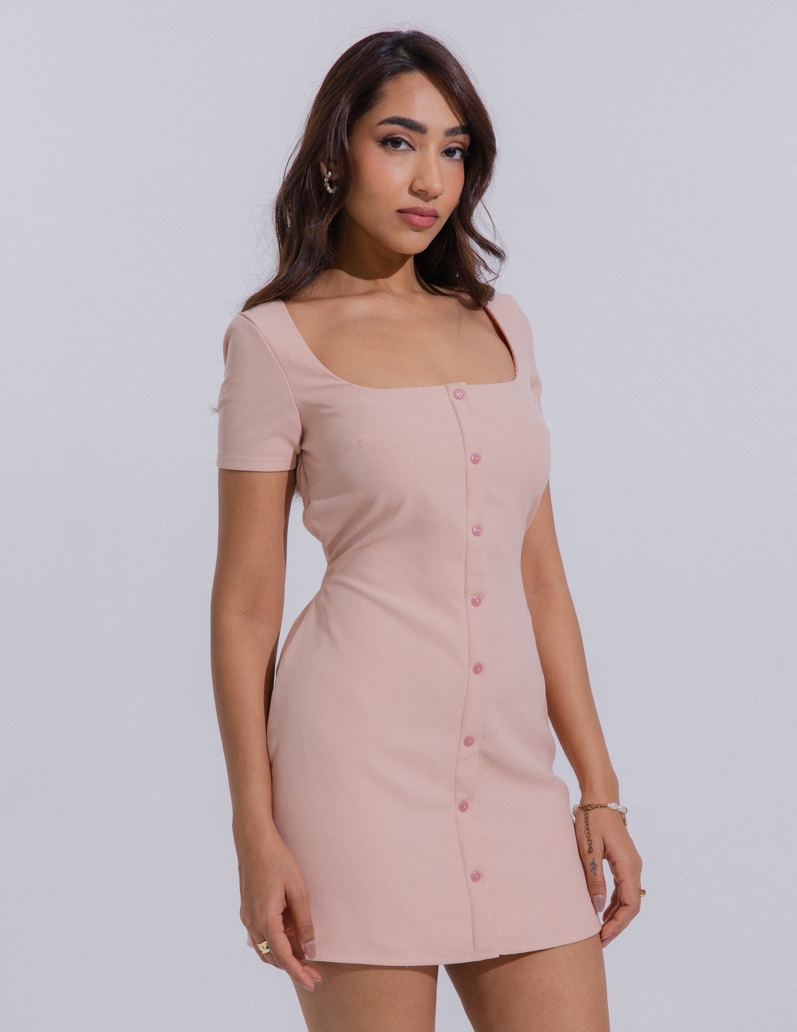 Square Neck Mini Dress