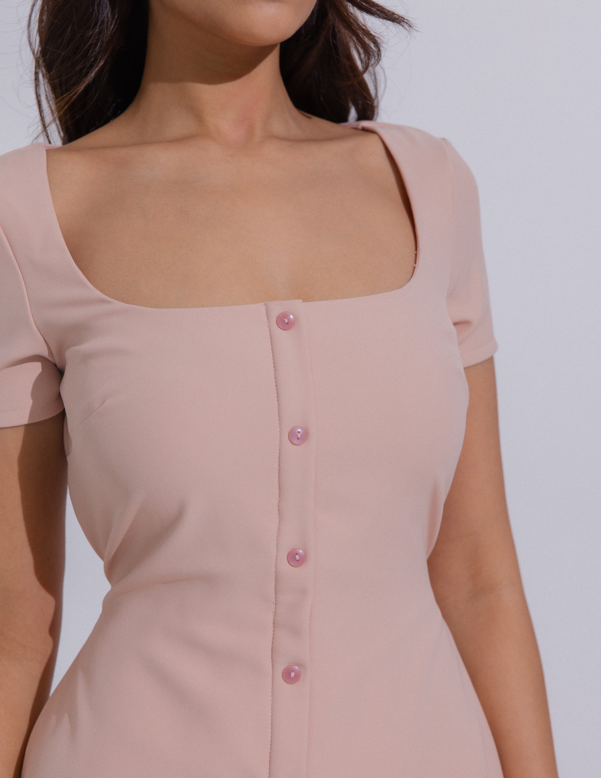 Square Neck Mini Dress