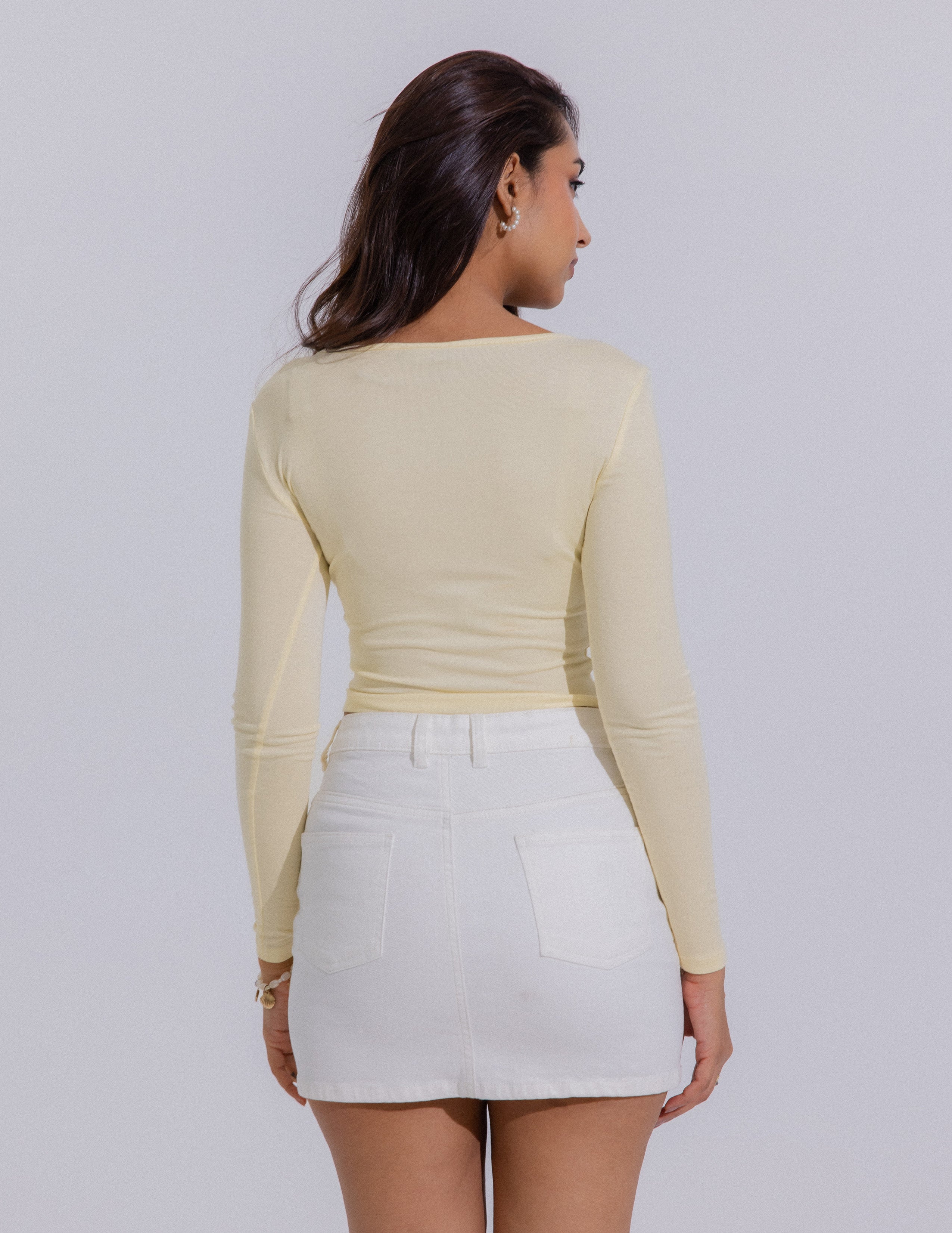 Scoop Neck Long Sleeve Top