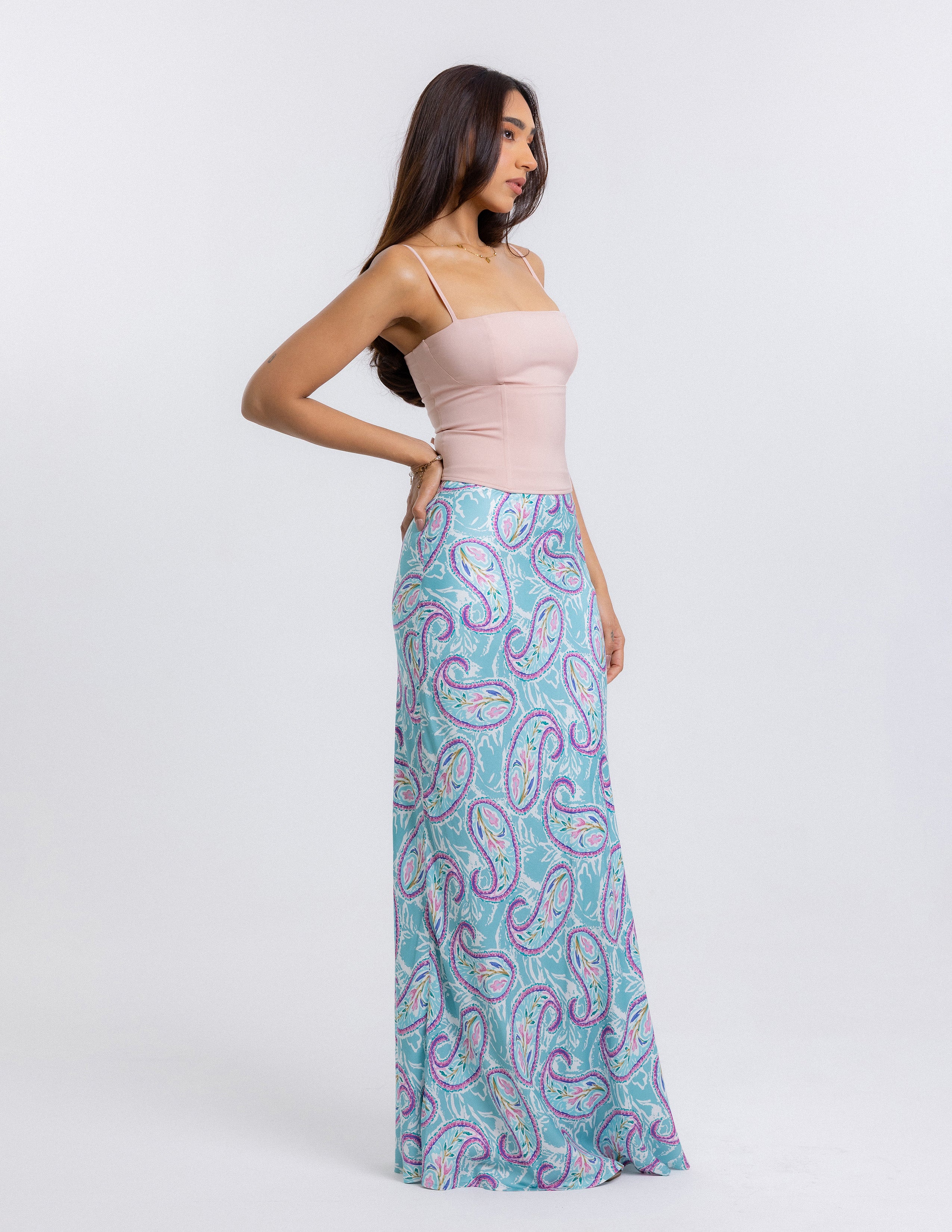 Printed Bias Skirt