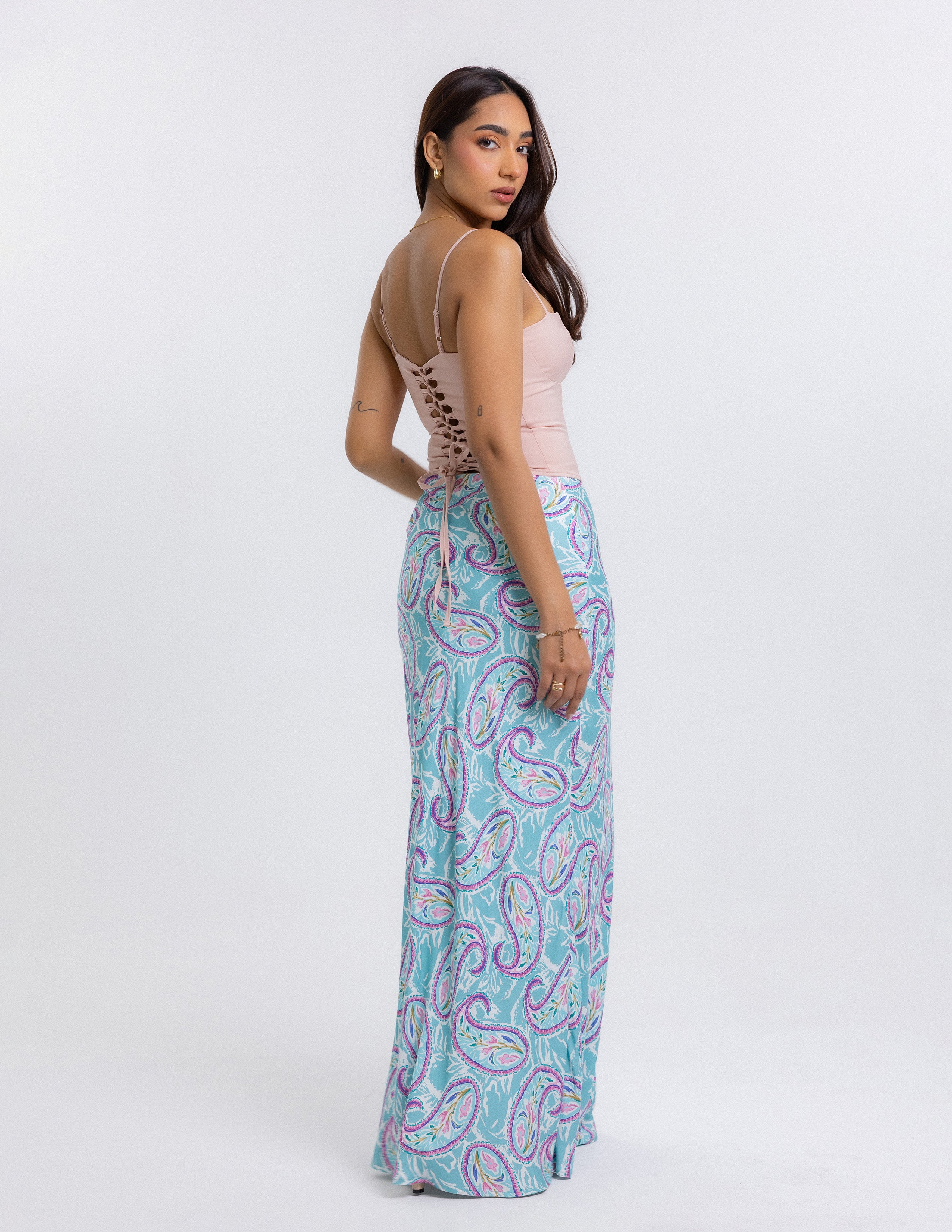 Printed Bias Skirt