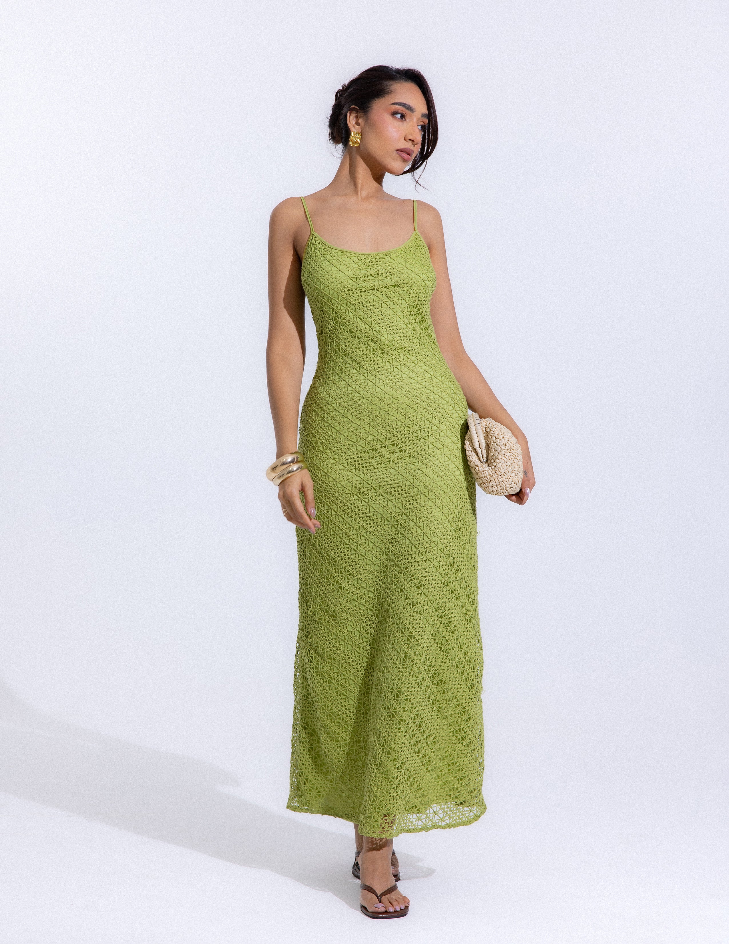Bias Lace Maxi Dress