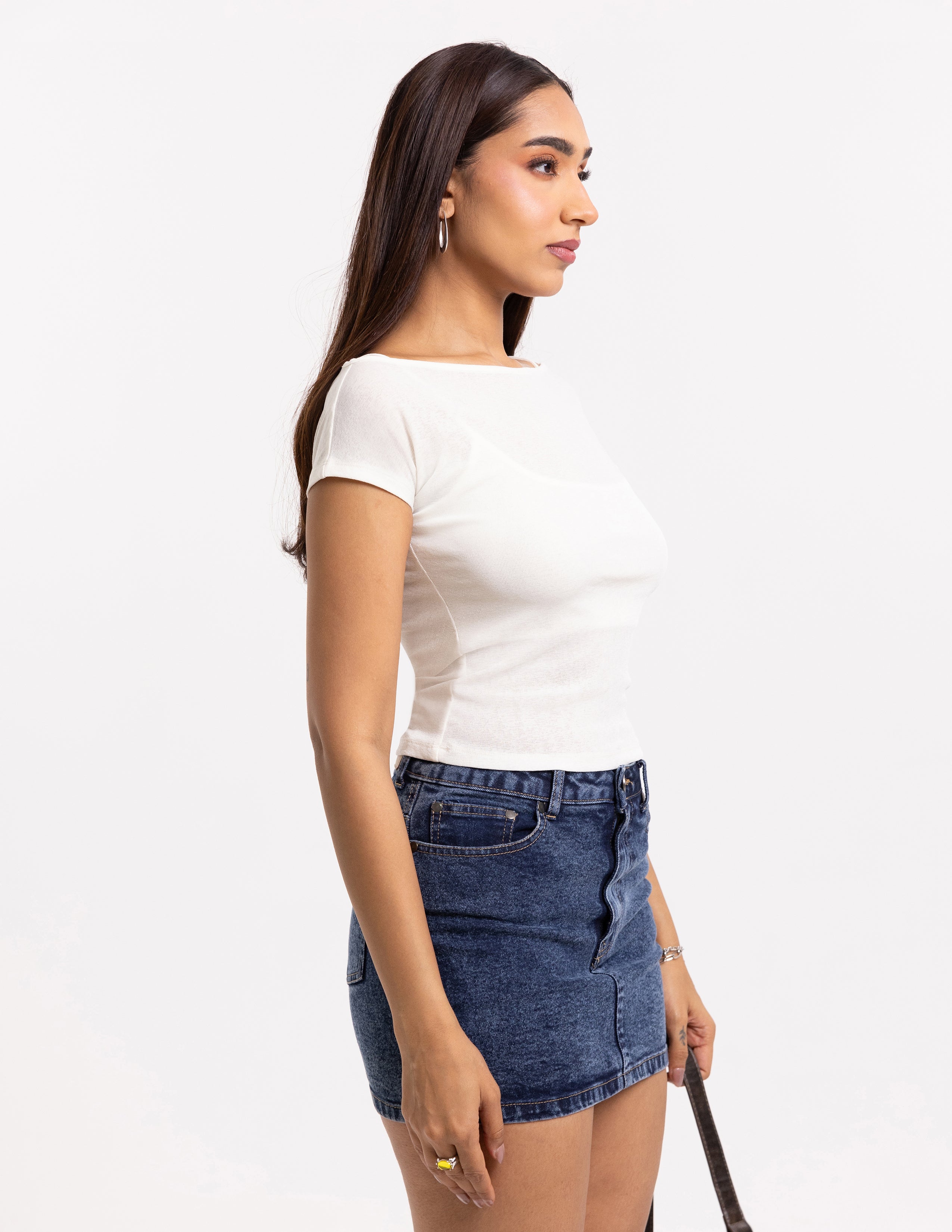 Boat Neck Inside Cami Top
