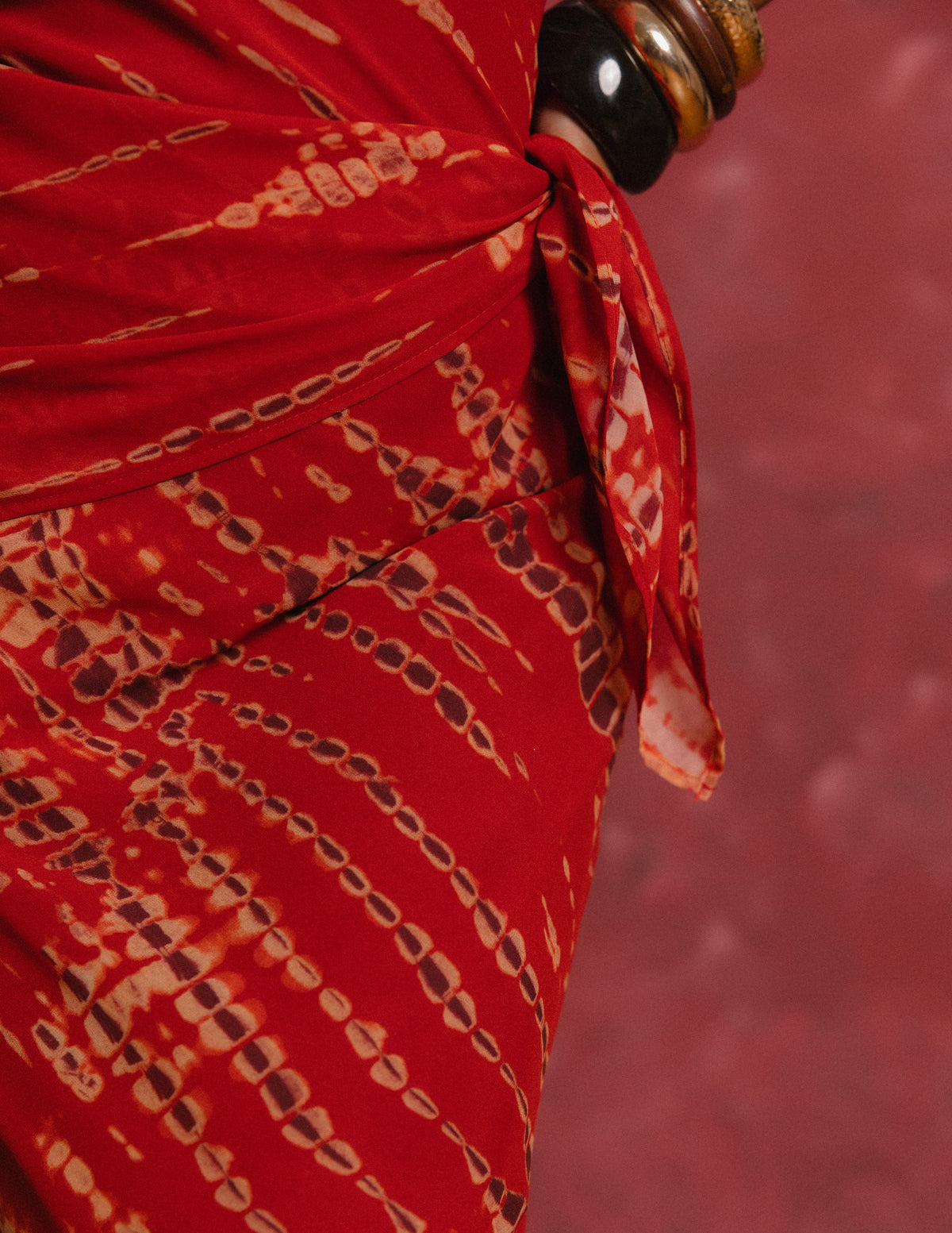 Bias Maxi Dress With Scarf