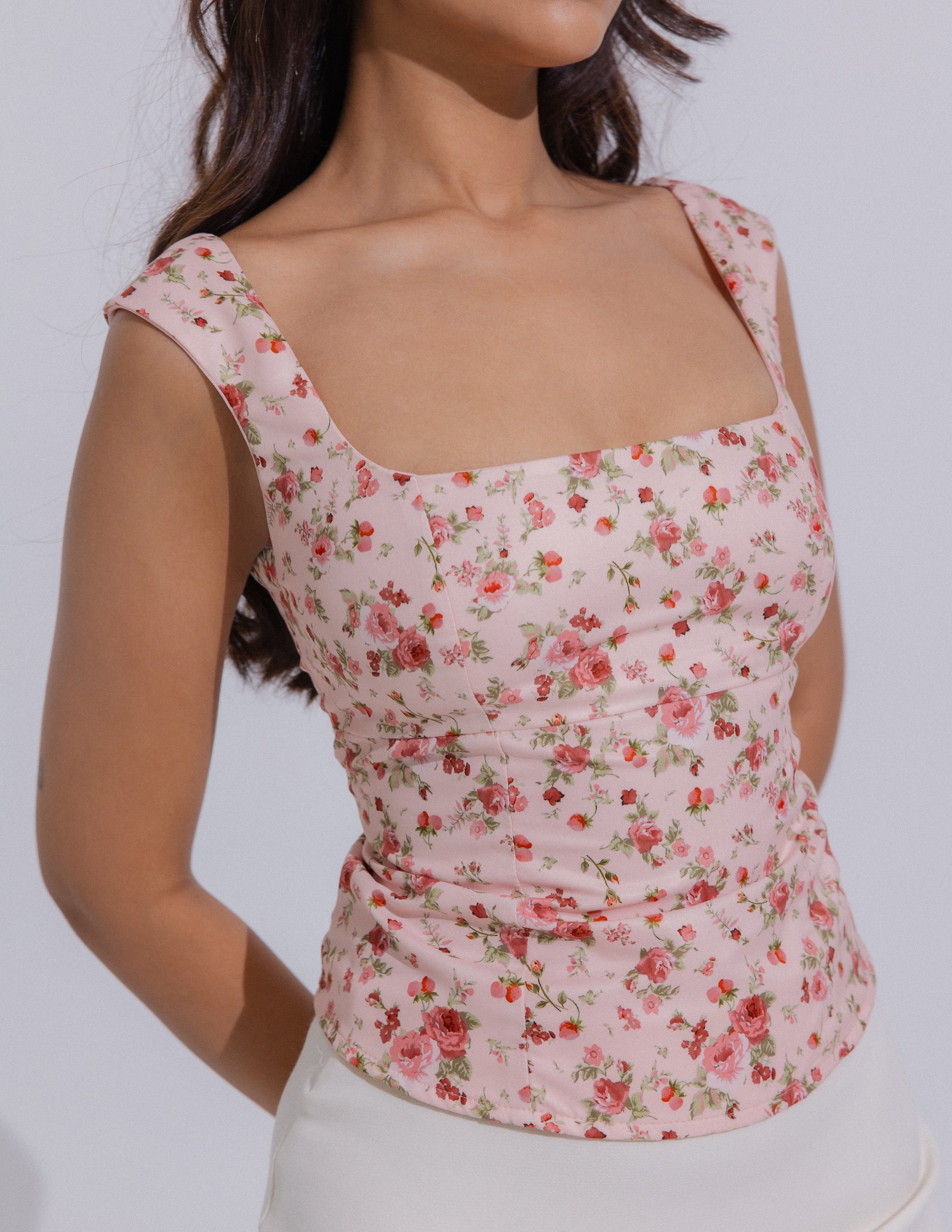 Square Neck Corset Top