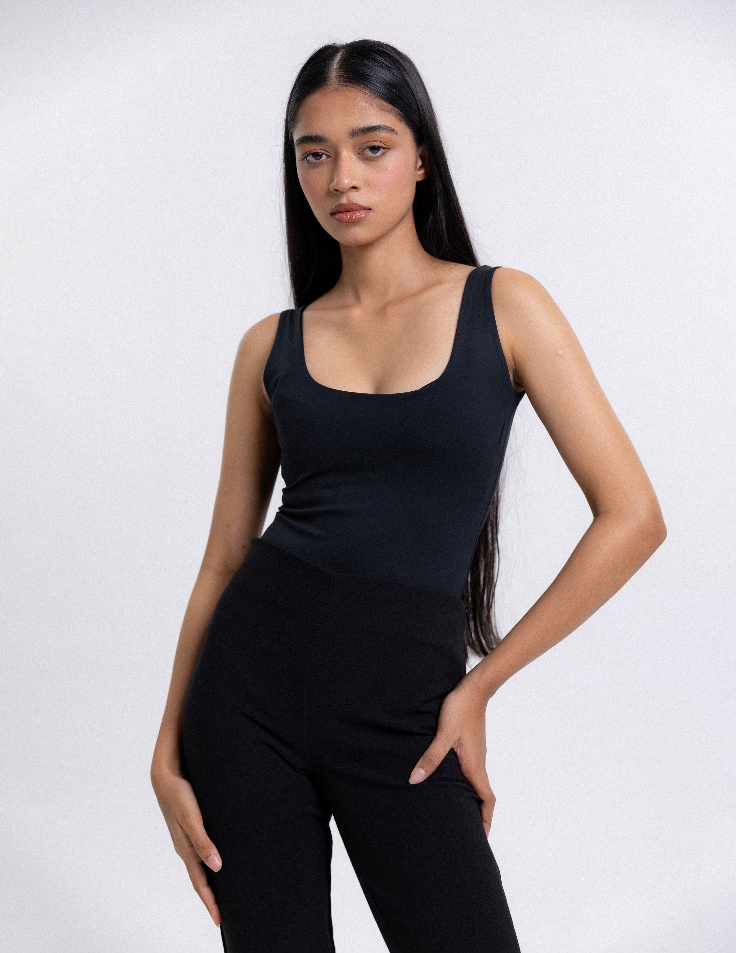 Andy Square Neck Fitted Bodysuit