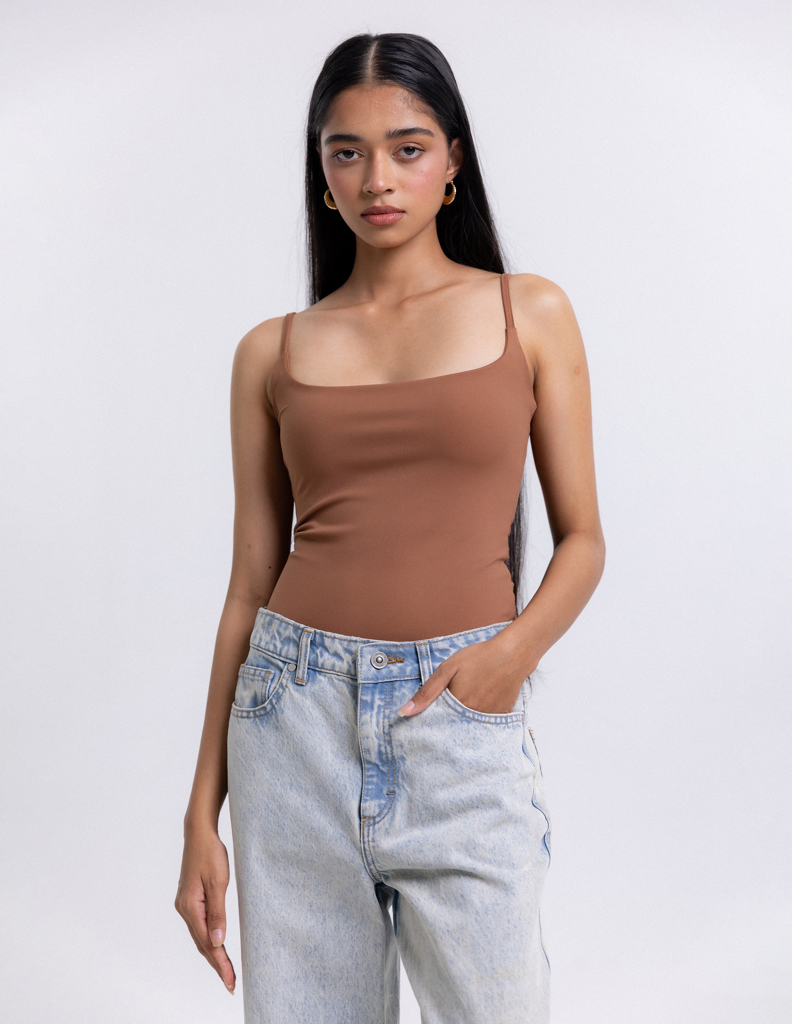 Blake Thin Strap Fitted Bodysuit
